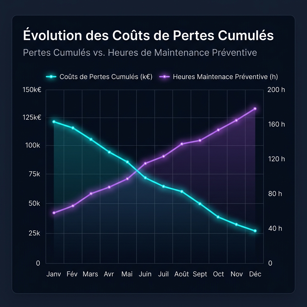 Évolution des coûts de pertes